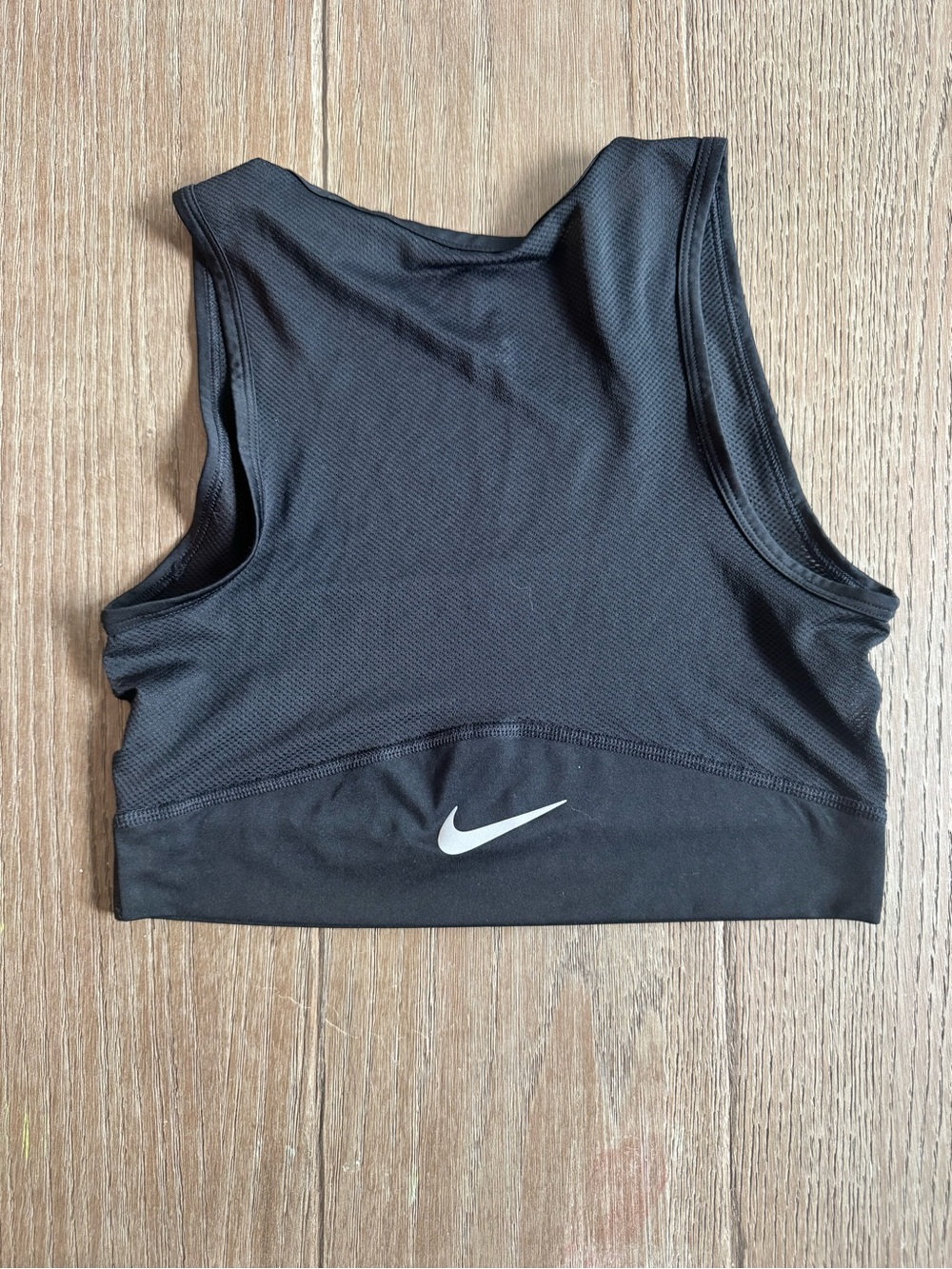Nike Black Mesh Cropped Training Tank Top Size Small